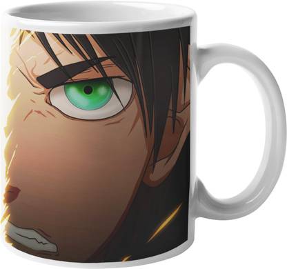 Manga Shop Eren Yeager & Founding Titan Attack On Titan Anime Printed Hard Quality Cup Tea Ceramic Coffee Mug