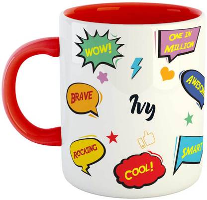 Impersion Ivy Coffee Cup Birthday Gift for Daughter, Sister, Brother, Name -Ivy Ceramic Coffee Mug