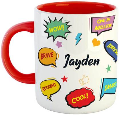 Impersion Jayden Coffee Cup Birthday Gift for Daughter, Sister, Brother, Name -Jayden Ceramic Coffee Mug