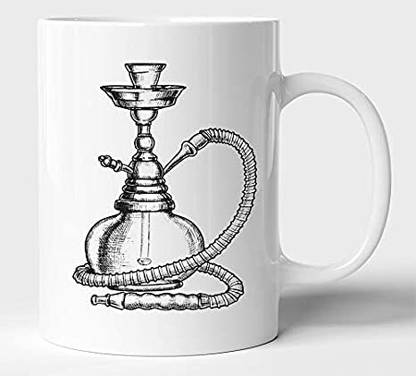 GRS ENTERPRISES Desi Hookah Unique Design Coffee Ceramic Printeds Tea Milk Cups Ceramic Coffee Mug