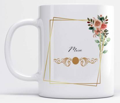 LOROFY Name Moin Printed Frame Design Ceramic Coffee Mug