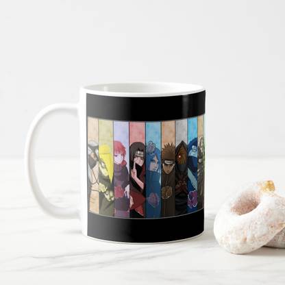 Freshkrafts Naruto All Members Cartoon Printed Tea & Coffee Cup/Gift for Loved Ones Ceramic Coffee Mug