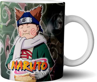 jOYA Custom Hub Anime Choji Printed White Ceramic Milk, Coffee Ceramic Coffee Mug