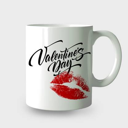 PRINTIXSTORE Cute Couple's for Valentines Day Printied Ceramic Coffee Mug