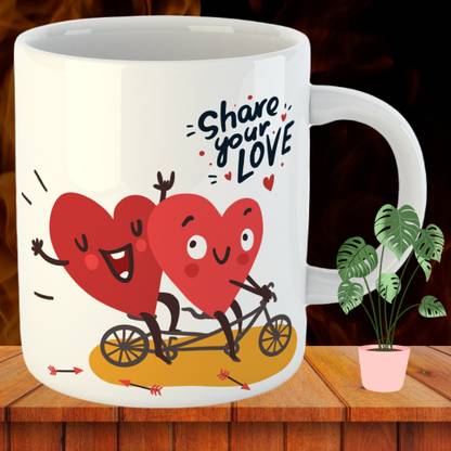 BuyersCue Sweet Love & Valentine's - Perfect for Sharing Special Moments Ceramic Coffee Mug