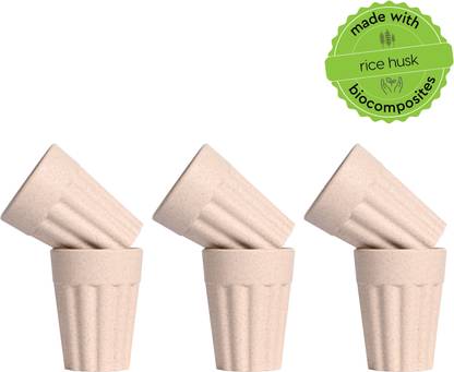 Eha Earth-Friendly Cutting Chai Cups | 100 ml | Coffee Cup Made with Rice Husk | Biocomposite Coffee Mug