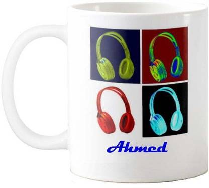 GNS National Happy Birthday Gift for Ahmed Music 013 Ceramic Coffee Mug