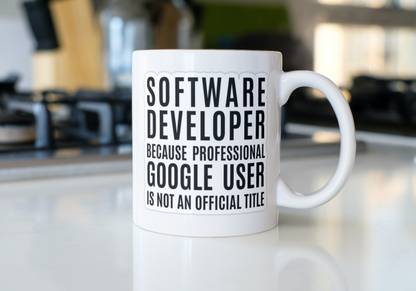 TheHackStore Software Developer Computer/Technology HD Printed Coffee (Set of 1) Ceramic Coffee Mug