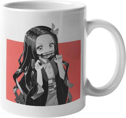 Eshaaver Mitsuri Kanroji, Demon Slayer Coffe for Anime Lovers, Capacity 350 ml, Ceramic Coffee Mug