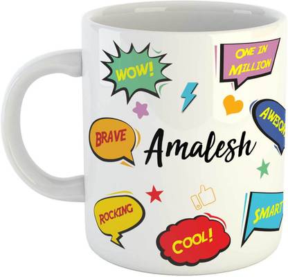 ARTBUG Amalesh Name Ceramic Coffee Mug
