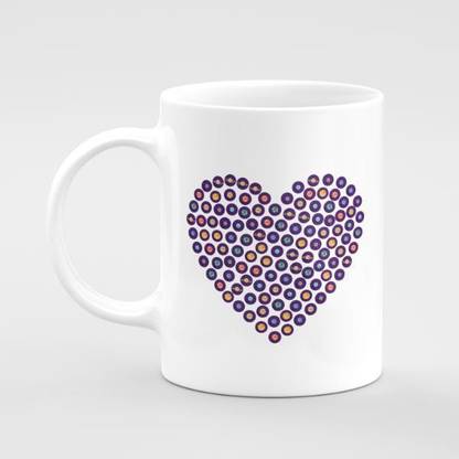 doubleend Heart Space Planets Love Pattern Printed Coffee & Tea Ceramic Coffee Mug