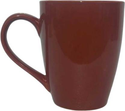 vishika Plain Brown Ceramic Coffee (320 ml, Pack of 1) Ceramic Coffee Mug