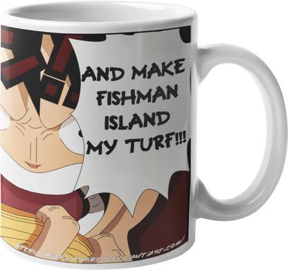 Manga Shop Monkey D Luffy Dialogue And Make Fishman Island My Turf One Piece Anime Printed Ceramic Coffee Mug