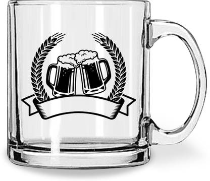 whats your kick Beer Design Printed Clear Glass Coffee Cup & - D2 Glass Coffee Mug