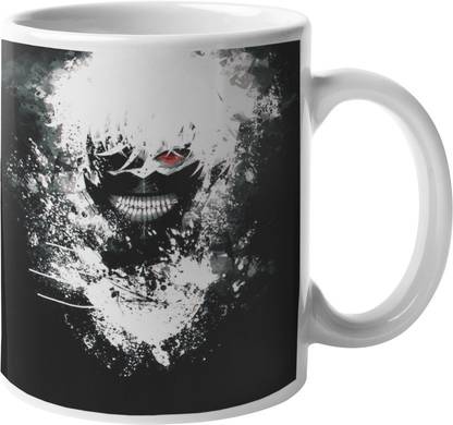 FOKAT Ken Kaneki Tokyo Ghoul Anime Character Premium Printed White Ceramic Coffee Mug