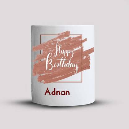 badri creations Happy Birthday Adnan With Photo White Coffee Ceramic Coffee Mug