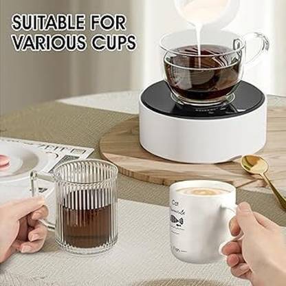 moradiya fresh Automatic Mini Magnetic Stirrer with Rechargeable USB-C with 2 Stirring Bars Plastic Coffee Mug