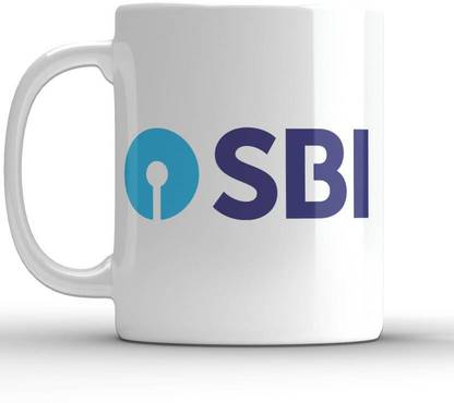 ForYouu For You Designed White Glossy SBI Bank Printed Coffee Tea Ceramic Coffee Mug