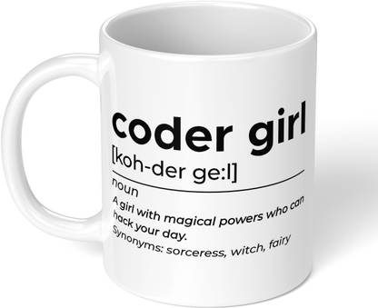Akipi Coder Girl Definition Noun ARM250 Ceramic Coffee Mug