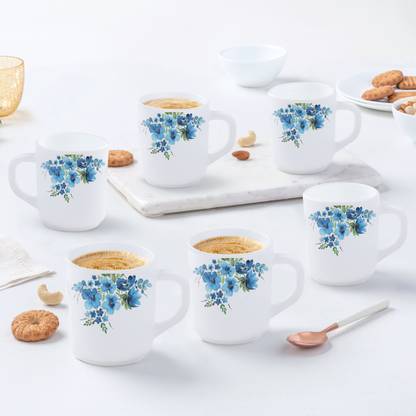 Larah by Borosil Pansy Opalware Coffee Mug