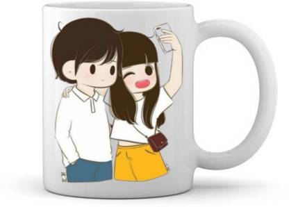 Krftvellys CHEEEE LOVE Ceramic Coffee Mug