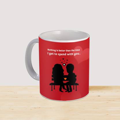 PaMeG Romantic Gift for Wife, Husband, Boyfriend, Girlfriend, Love PKLove-25 Printed Ceramic Coffee Mug