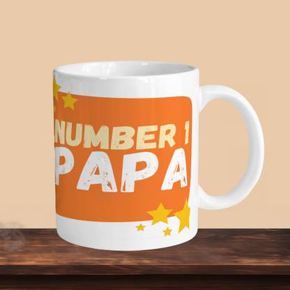VM SHOPPING MALL Number 1 Papa R Ceramic Coffee Mug