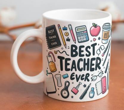 amrita Best Gift for Teacher on Birthday and Teacher's Day, Worlds Best Teacher Ceramic Coffee Mug