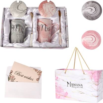 NYRWANA DELIVERING SMILES IN INIDA Mr Mrs Coffees With Gift Box Ceramic Coffee Mug