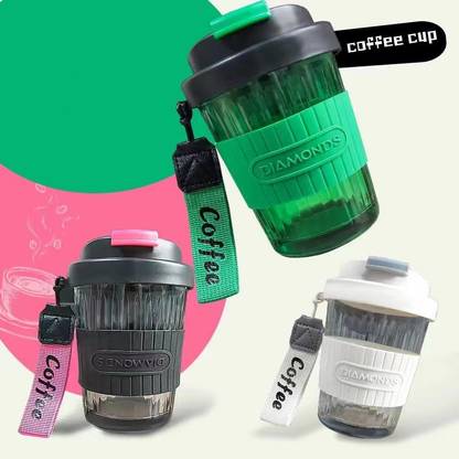 Avastro silicone sleeve Reusable water drinking cup Glass Coffee Cup with Silicone Lid Glass Mason Jar