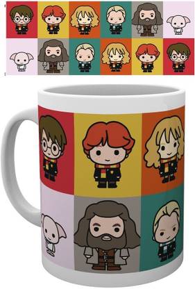 craft maniacs POTTERHEAD COLORFUL AVATARS 330 ML WHITE MUG FOR POTTERHEADS Porcelain Coffee Mug