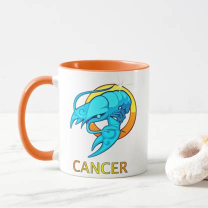Brubuggy Zodiac Cancer/Kark Rashi Sign Logo Printed Tea & Coffee Cup ...
