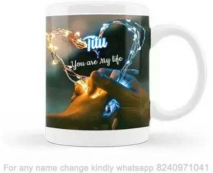 Exocticaa Romantic Gift for Titu Love theme Message 101 Ceramic Coffee Mug
