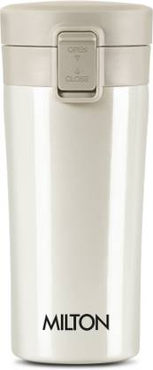 MILTON Thermosteel Cream|Hot & Cold|Soup Flask|Tea Stainless Steel Coffee Mug