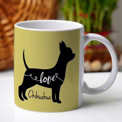 Crazy Corner Chihuahua Coffee | Gift for Dog Lover/ Coffee 350 ml Ceramic Coffee Mug
