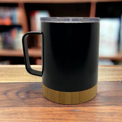 Peekdee Bamboo Double Wall Steel Stainless Steel Coffee Stainless Steel Coffee Mug