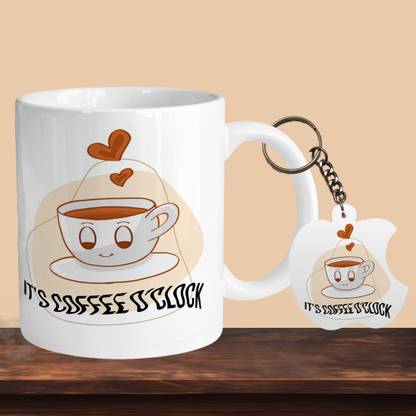 VM SHOPPING MALL It’S A Coffe O Clock R-A Ceramic Coffee Mug