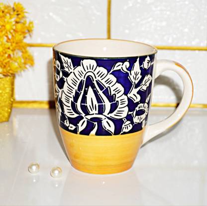 Earthen Coffee/Milk Stone Hand Painting Best For All Gifting Ceramic Coffee Mug