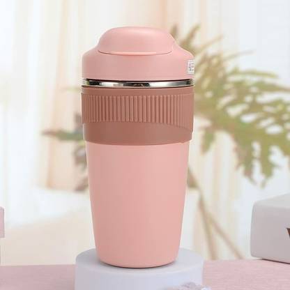 BK 10 IMPORT & EXPORT BK 10 Insulated Coffee Cup 2 in 1 Straw and Sipper Lid Stainless Steel Coffee Mug