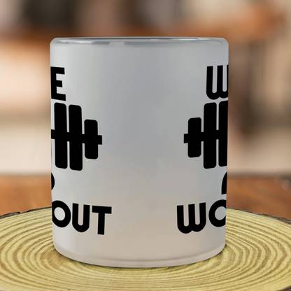 VINIROH Glass Coffee Stop Thinking Start Doing Theme 11.80oz funny TeaCup Coffee Glass Coffee Mug