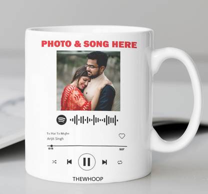 TheWhoop Spotify Photo & Song Coffee For Any Occasions Bone China Coffee Mug