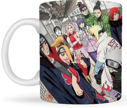 Replix Anime Printed Coffee Naruto - 8 Ceramic Cup for Girls Boys Brother Ceramic Coffee Mug