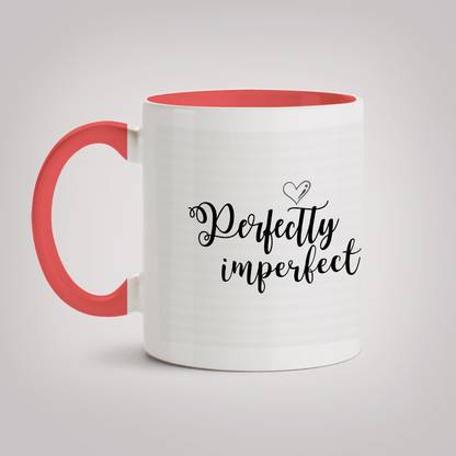 MOTIVATE BOX Ceramic Red Inner Colour Coffee printed design Perfectly Imperfect Ceramic Coffee Mug
