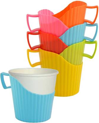 De-Ultimate Modern Design Paper Cup Holder for Tea, Coffee & Beverage Accessory Plastic Coffee Mug