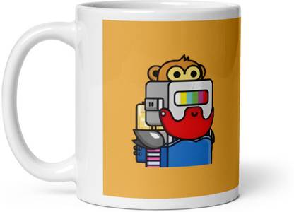 Dr Farfar Robot With Money Cap Ceramic Coffee Mug