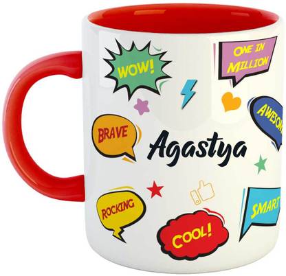 Impresion Agastya Coffee Cup Birthday Gift for Daughter, Sister, Brother, Name -Agastya Ceramic Coffee Mug