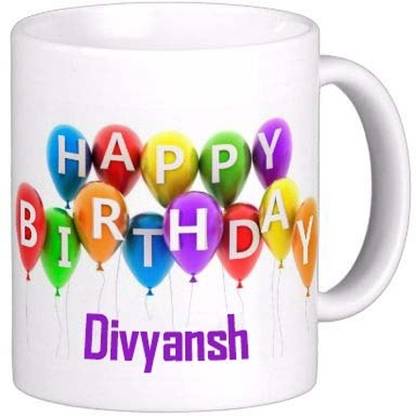 Exocticaa Happy Birthday Gift for Divyansh 004 Ceramic Coffee Mug