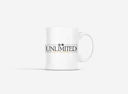 Rushaan Health and Fitness,Unlimited, (BG Orange) - Printed coffees for gym lovers Ceramic Coffee Mug