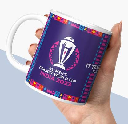 NH10 DESIGNS ICC Mens Worldcup 2023 Printed Coffee ICC Mens Cricket World Cup 2023 Ceramic Coffee Mug