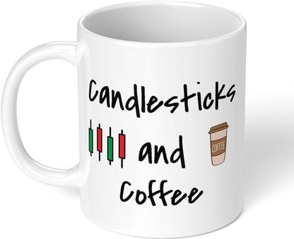 Akipi Candlesticks and Coffee Stock Market Crypto Intraday Swing Trader ARM211 Ceramic Coffee Mug